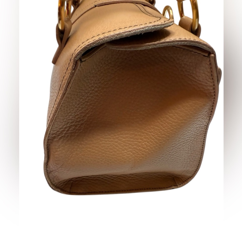 FURLA MADE IN ITALY LEATHER BARREL SATCHEL - Picture 5 of 16